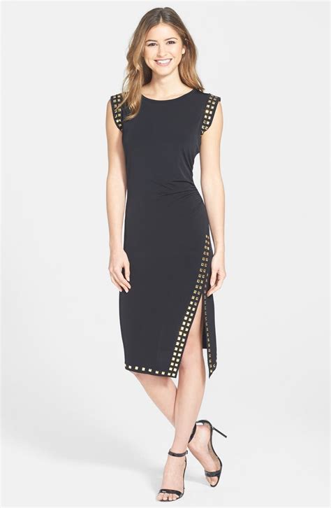 michael kors black high low hem dress|Michael Kors color chart.